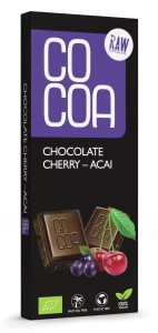 Czekolada surowa wiśnia acai BIO 40 g od COCOA