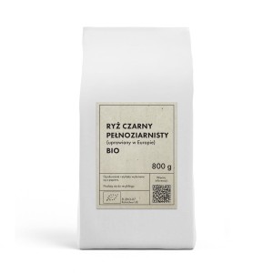 Ryż czarny pełnoziarnisty (uprawiany w europie) BIO 800 g od THE PLANET