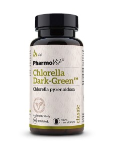Chlorella dark green (250 mg) bezglutenowa 360 tabletek od PHARMOVIT