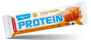 Baton proteinowy o smaku karmelowym w kakaowej polewie bezglutenowy 50 g od MAXSPORT