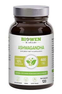 Ashwagandha ekstrakt (400 mg) 120 kapsułek od BIOWEN