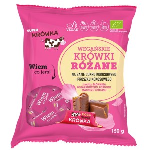 Krówki o smaku różanym bezmleczne bezglutenowe BIO 150 g od ME GUSTO