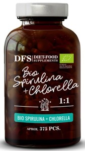 Chlorella + spirulina BIO 375 tabletek od DIET FOOD