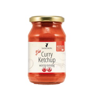 Ketchup curry bezglutenowy BIO 250 ml od SANCHON