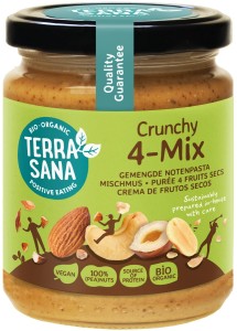 Krem orzechowy crunchy mix (4 orzechy) BIO 250 g od TERRASANA