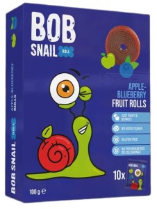Przekąski roll jabłko borówka bez dodatku cukrów bezglutenowe 100 g od BOB SNAIL