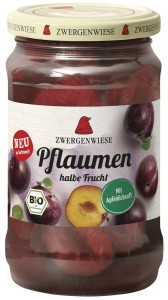 Śliwki połówki w lekkim syropie bezglutenowe BIO 360 g (180 g) (słoik) od ZWERGENWIESE
