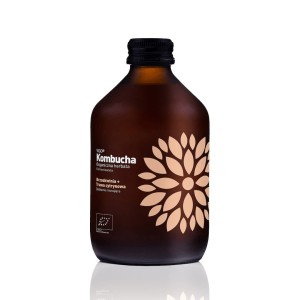 Kombucha z brzoskwinią i trawą cytrynową bezglutenowa BIO 330 ml od VIGO
