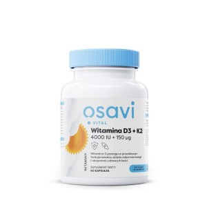 Witamina K2 + D3 bezglutenowa 60 kapsułek od OSAVI