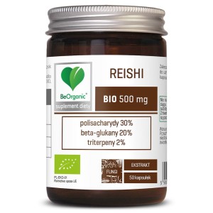 Grzyby reishi ekstrakt BIO (500 mg) 50 kapsułek od BE ORGANIC
