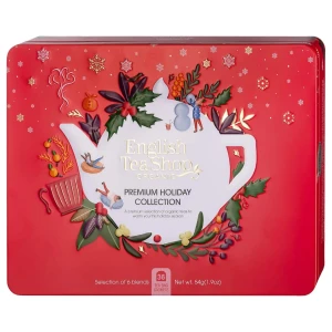 Zestaw herbat i herbatek świątecznych premium BIO w puszce (6 smaków) (36 x 1,5 g) 54 g od ENGLISH TEA SHOP ORGANIC