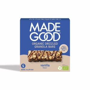 Batoniki granola crunchy smak wanilia bezglutenowe BIO (5 x 24 g) 120 g od MADEGOOD
