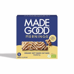 Batoniki owsiane soft z jagodami bezglutenowe BIO (5 x 30 g) 150 g od MADEGOOD MORNINGS