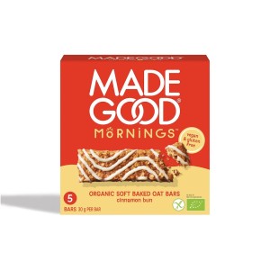 Batoniki owsiane soft z cynamonem bezglutenowe BIO (5 x 30 g) 150 g od MADEGOOD MORNINGS