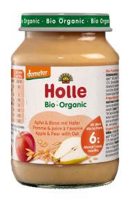 Jabłko gruszka z owsem bez dodatku cukrów od 6 m-ca demeter BIO 190 g (słoik) od HOLLE