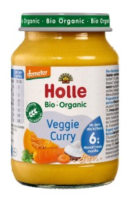 Warzywne curry bez dodatku cukrów bezglutenowe od 6 m-ca demeter BIO 190 g (słoik) od HOLLE