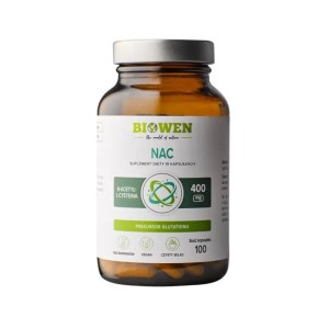 NAC (N-ACETYLO-L-CYSTEINA) (400 mg) bezglutenowa 100 kapsułek od BIOWEN
