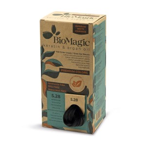 Farba do włosów popielato perłowy jasny brąz (5.28) 170 ml od BIOMAGIC