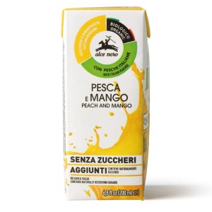 Napój jabłko brzoskwinia mango bez dodatku cukrów BIO 200 ml od ALCE NERO