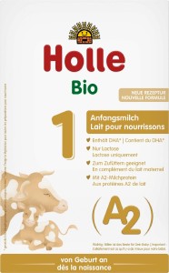 Mleko A2 krowie 1 początkowe dla niemowląt BIO 400 g od HOLLE