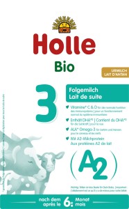 Mleko A2 krowie 3 następne dla niemowląt po 6 m-cu BIO 400 g od HOLLE