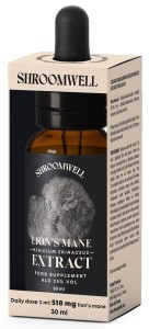 Grzyby soplówka jeżowata (lion's mane) ekstrakt w kroplach 30 ml od SHROOMWELL