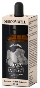 Grzyby chaga ekstrakt w kroplach 30 ml od SHROOMWELL