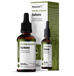 Ekstrakty w kroplach kurkuma bezglutenowe 30 ml od PHARMOVIT