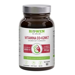Witamina D3 + K2MK7 90 kapsłek od BIOWEN