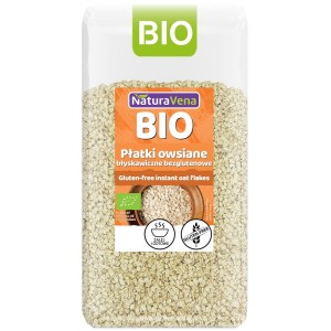 Płatki owsiane błyskawiczne bezglutenowe BIO 300 g od NATURAVENA