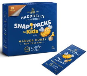 Miód manuka kids mgo 83+ umf 5+ 10 saszetek od HADDRELL'S OF CAMBRIDGE