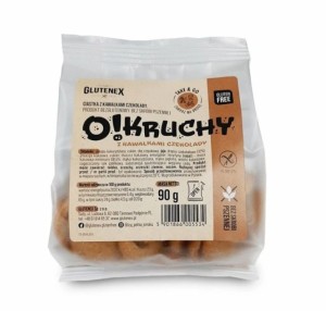Ciastka z czekoladą bezglutenowe o!kruchy 90 g od GLUTENEX