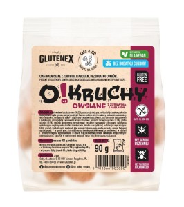 Ciastka owsiane z żurawiną i jabłkiem bez dodatku cukrów bezglutenowe o!kruchy 90 g od GLUTENEX