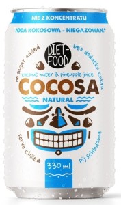 Woda kokosowa naturalna niegazowana 330 ml od DIET FOOD