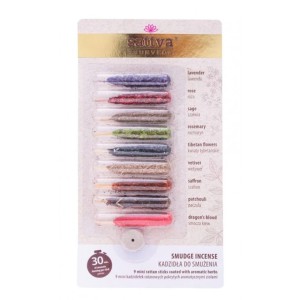 Zestaw kadzidełek do smużenia z aromatycznymi ziołami (9 szt.) od SATTVA