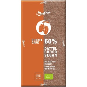 Tabliczka kakaowa 60 % słodzona daktylami BIO 80 g od MEYBONA