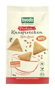 Chrupki proteinowe z soczewicy solone bezglutenowe BIO 90 g od BYODO