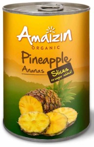 Ananas plastry w soku własnym BIO 400 g (220 g) (puszka) od AMAIZIN