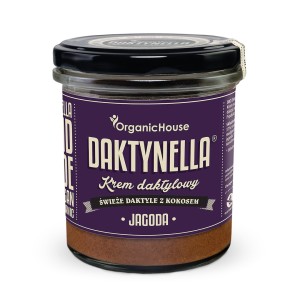 Krem kokos daktyle medjool jagoda bezglutenowy BIO 280 g od ORGANICHOUSE