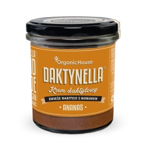 Krem kokos daktyle medjool ananas bezglutenowy BIO 280 g od ORGANICHOUSE