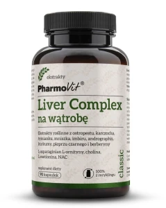 Kapsułki na wsparcie wątroby liver complex 90 szt. od PHARMOVIT