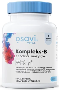 Witamina b + cholina + inozytol bezglutenowa 60 kapsułek od OSAVI