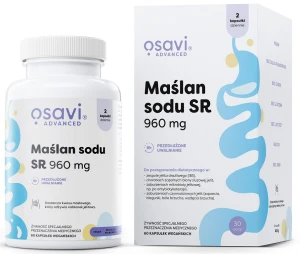 Maślan sodu (960 mg) bezglutenowy 60 kapsułek od OSAVI