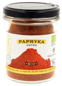 Papryka ostra mielona bezglutenowa BIO 75 g od PIĘĆ PRZEMIAN