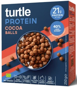 Kulki proteinowe kakaowe bezglutenowe BIO 250 g od TURTLE