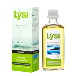 Tran islandzki msc OMEGA 3 (1080 mg) o smaku cytrynowo miętowym 240 ml od LYSI