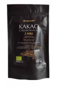 Kakao ceremonialne tabliczka gorzka 100 % kakao BIO 125 g od ISLAVERDE
