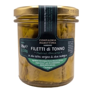 Tuńczyk żółtopłetwy filety w BIO oliwie z oliwek extra virgin 315 g od COMPAGNIA MEDITERRANEA