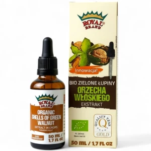 Ekstrakt z zielonych łupin orzechów włoskich w kroplach BIO 50 ml od ROYAL BRAND