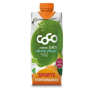 Woda kokosowa sports performance marchew pomarańcza BIO 500 ml od COCO